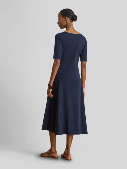 Lauren Ralph Lauren Regular Fit Jersey-Kleid aus Baumwoll-Mix Modell 'MUNZIE' Dunkelblau 5
