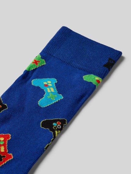 Happy Socks Socken mit Motiv-Stitching Modell 'CONTROLLER' Royal 2