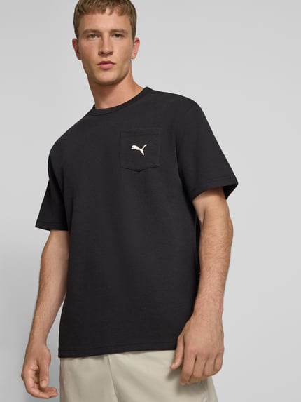 PUMA Performance Relaxed Fit T-Shirt mit Brusttasche Black 3