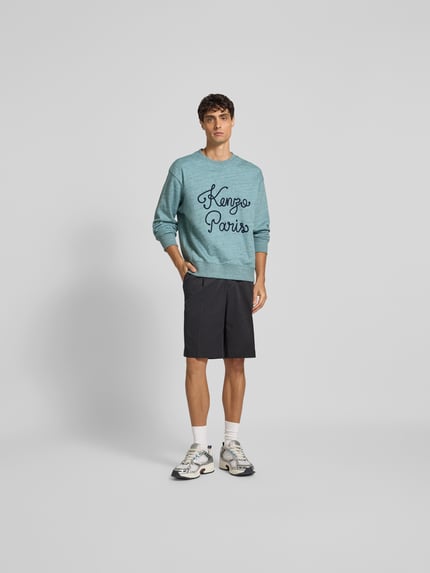 Kenzo Sweatshirt met logostitching Turquoise - 1