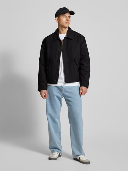Weekday Hemdjacke mit Knopfleiste Modell 'Andy' BLACK 1