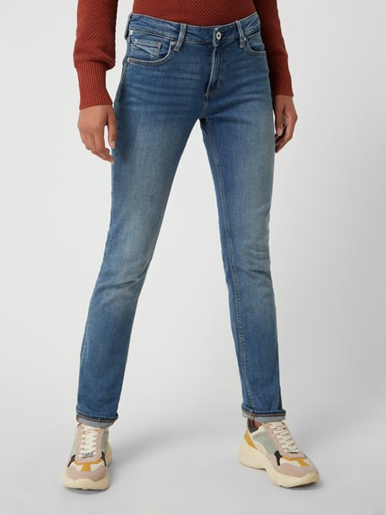 QS Slim Fit Jeans mit Stretch-Anteil Modell 'Catie' Jeansblau 4