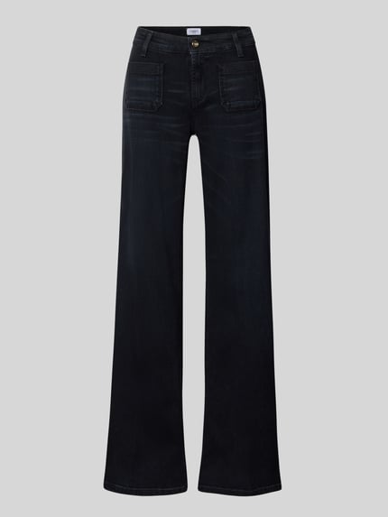 Bootcut-Jeans aus Baumwoll-Modal-Mix Modell 'AMARA' Shop The Look MANNEQUINE