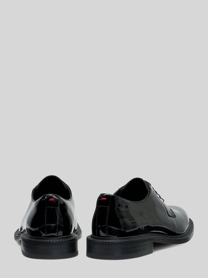 HUGO Veterschoenen van runder nappa met laklook Zwart - 3