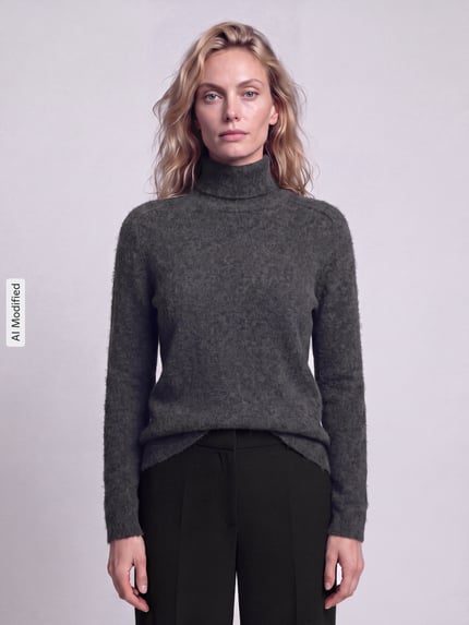 MM by Max Mara Relaxed Fit Pullover aus Woll-Kaschmir-Mix Modell 'CARIOCA' Anthrazit 4
