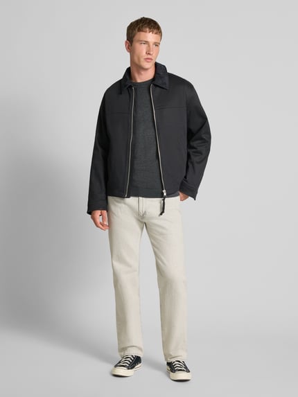 JACK & JONES Longsleeve mit Rundhalsausschnitt Dunkelgrau Melange 1