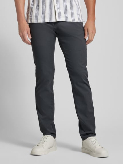 Pierre Cardin Tapered fit chino in 5-pocketmodel, model 'LYON' Middengrijs - 4