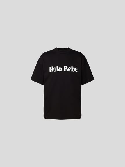 Blue Sky Inn T-shirt z nadruk z napisem Czarny 2