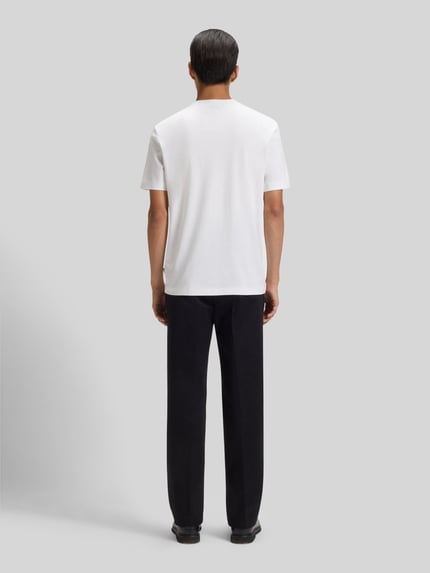 BOSS Regular Fit T-Shirt aus merzerisierter Baumwolle Modell 'THOMPSON 656' Weiss 5