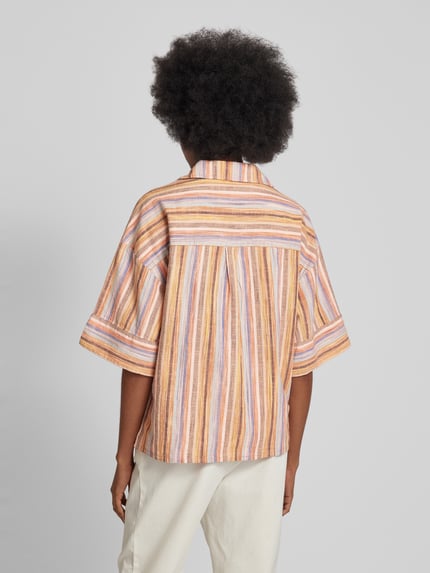 KnowledgeCotton Apparel Bluse mit 3/4-Arm Orange 5