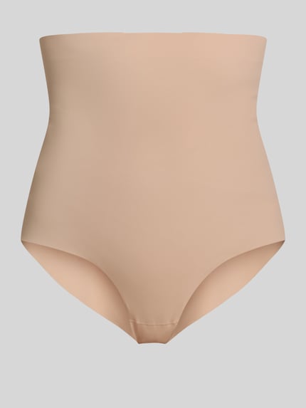 Produktfoto, figurformender Slip Modell 'ULTRA SEXY HI-BRIEF' von MAGIC Bodyfashion in Beige, glatte Oberfläche, elastischer Bund, körpernahe Passform.