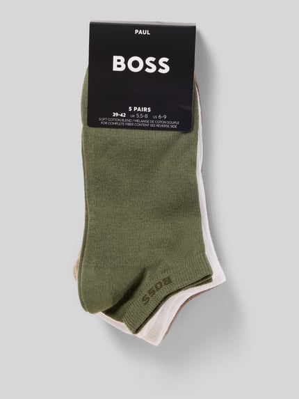 Produktfoto, Sneakersocken im 5-er-Multipack mit Logo-Detail von BOSS, efekt: jednolity kolor, z napisem z logo, wielopak, mieszanka bawełny