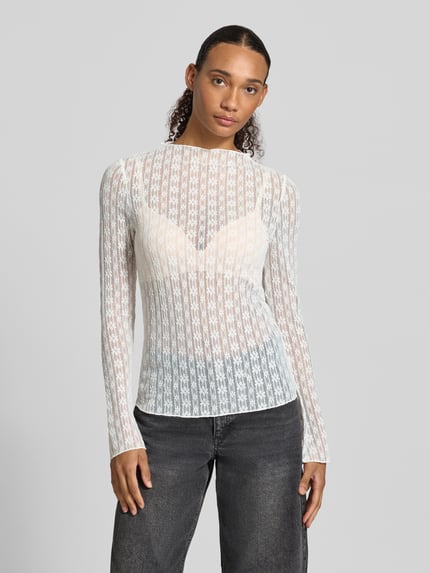 OH APRIL Shirt met lange mouwen met ronde hals model 'Zahara' Offwhite - 4