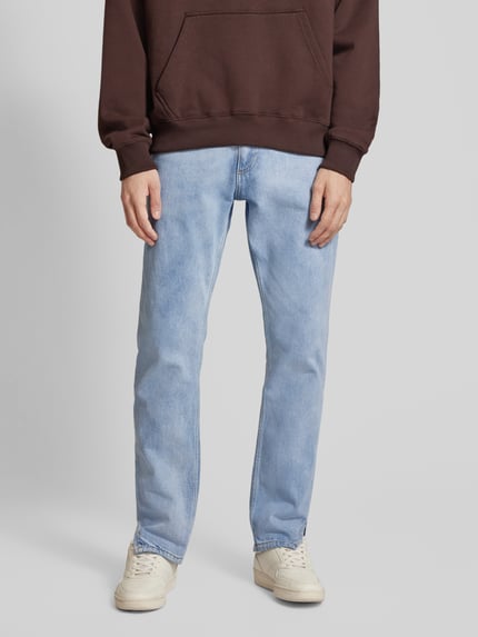 PEGADOR Straight leg jeans in 5-pocketmodel, model 'Withy' Jeansblauw - 4