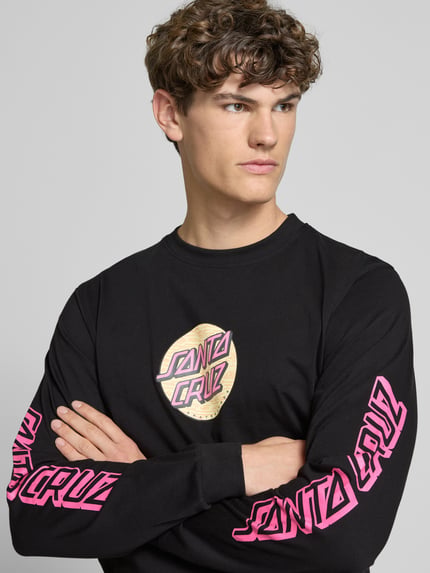 Santa Cruz Sweatshirt mit Label-Print Black 3