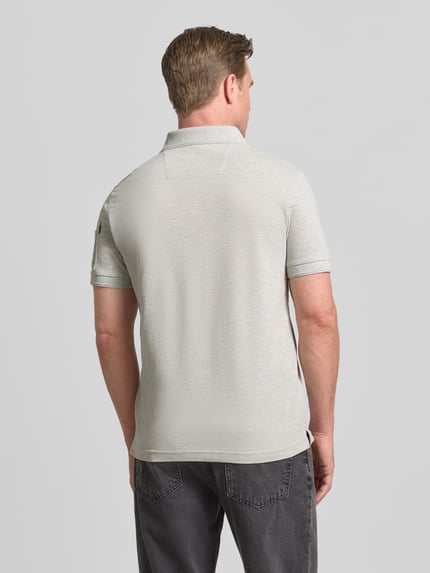 PME Legend Slim Fit Poloshirt mit Logo-Patch Hellgrau 5