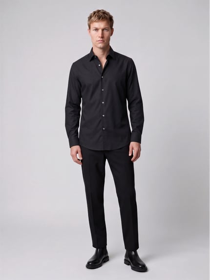 BOSS Slim Fit Businesshemd mit Label-Detail Black 1