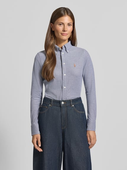 Polo Ralph Lauren Regular fit overhemdblouse van puur katoen Marineblauw - 4