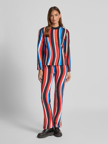Marc Cain Longsleeve mit elastischem Rundhalsausschnitt Rot 1