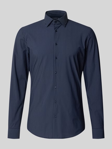 Jake*s Slim Fit Business-Hemd mit Kentkragen Marine 2