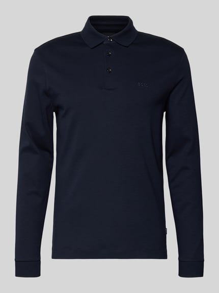 BOSS Koszulka polo z napisem z logo Ciemnoniebieski 2
