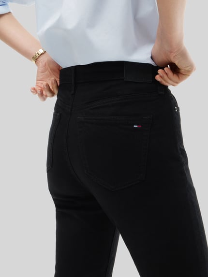 Tommy Jeans jeansy o kroju skinny fit z mieszanki bawełny model 'NORA' Antracytowy 6