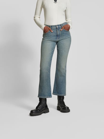 Kenzo Jeansy o rozkloszowanym kroju z 5 kieszeni Jeansowy niebieski 4