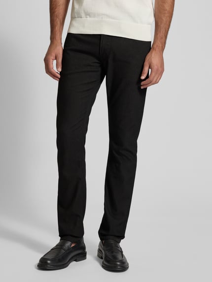 Emporio Armani Slim Fit Stoffhose aus Baumwoll-Mix im 5-Pocket-Design Black 4
