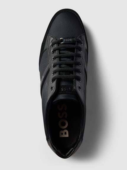 BOSS Sneaker aus echtem Leder Modell 'SATURN_LOWP_MX A_N' Black 3