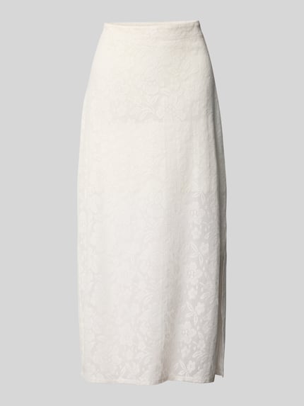 Jake*s Casual Midirok met loopsplit Offwhite - 2