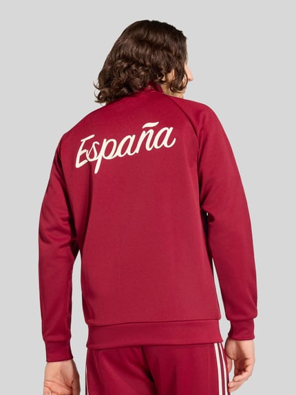 adidas Originals kurtka treningowa w hiszpańskim stylu o kroju regular fit z dodatkiem bawełny Bordowy 5