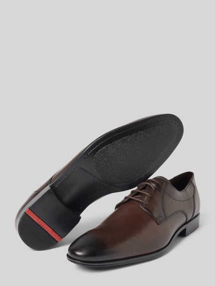 LLOYD Leren derbyschoenen met siernaden, model 'CORE' Donkerbruin - 4