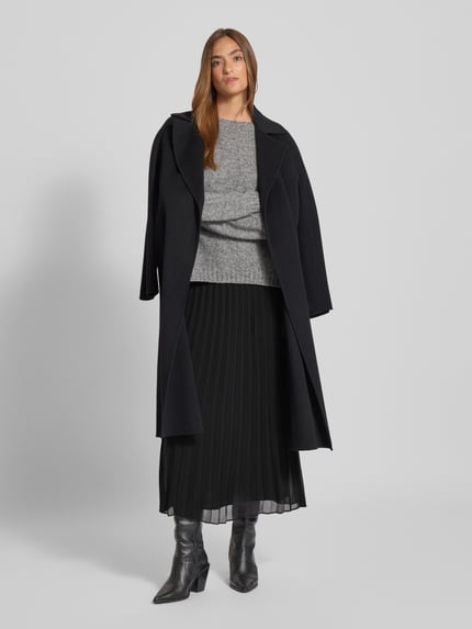 s.Oliver BLACK LABEL Soepele plissérok met viscose voering Zwart - 1