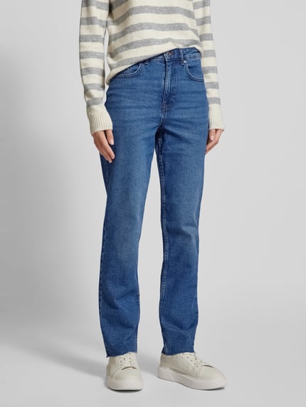 VERO MODA Straight Fit Jeans mit hoher Taille Modell 'CALIA' Blau 4