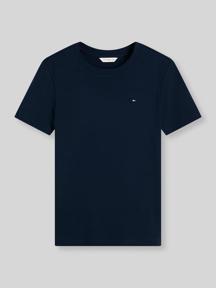 Tommy Hilfiger Slim Fit T-Shirt aus reiner Baumwolle Marine 2