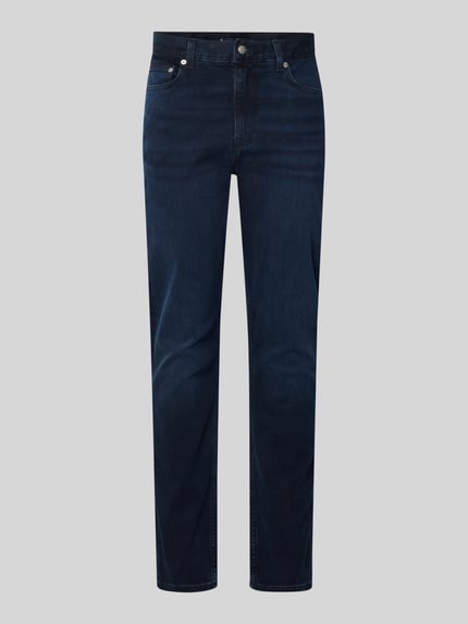 Produktfoto, Slim Fit Jeans aus Baumwoll-Mix Modell 'BLEECKER' von Tommy Hilfiger, efekt melanżu, krój slim fit, 5 kieszeni, denim