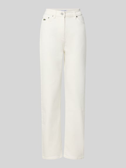 Lacoste Straight Fit Jeans aus Baumwoll-Mix Weiss 2