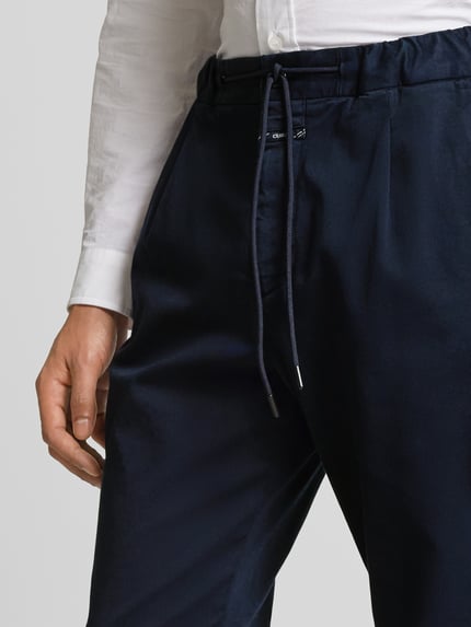 Closed Regular fit stoffen broek met labeldetail Donkerblauw - 3