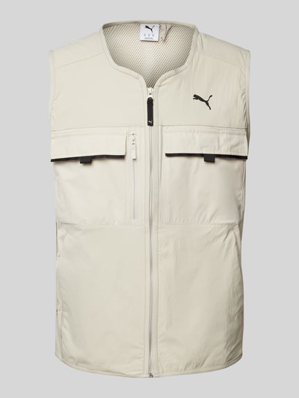 PUMA Performance Weste mit Reißverschluss Beige 2
