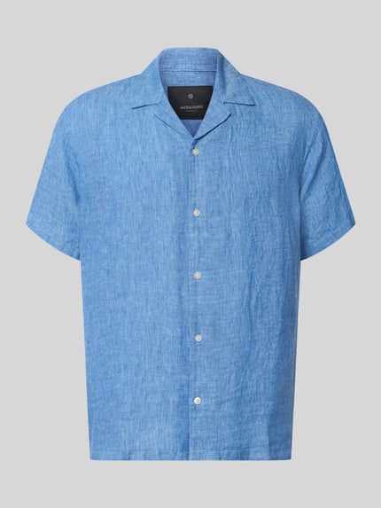 JACK & JONES Premium Regular Fit Leinenhemd Modell 'LAWRENCE' Jeansblau 2