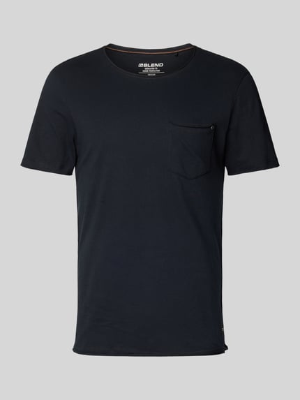 Blend T-shirt met ronde hals, model 'NOEL' Zwart - 2