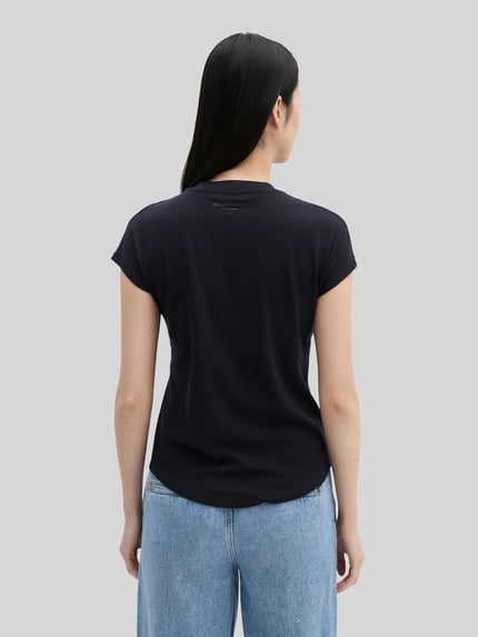 Marc O'Polo Regular Fit T-Shirt aus reiner Baumwolle Marine 5