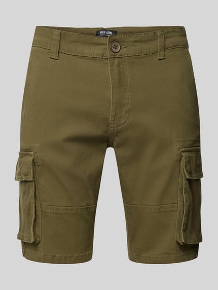 ONLY & SONS Regular Fit Cargoshorts mit Gürtelschlaufen Modell 'CAM' Khaki 2