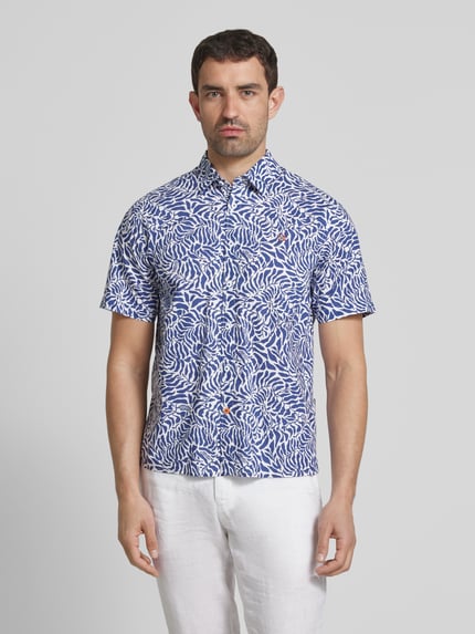 Napapijri Slim fit vrijetijdsoverhemd met logostitching Marineblauw - 4