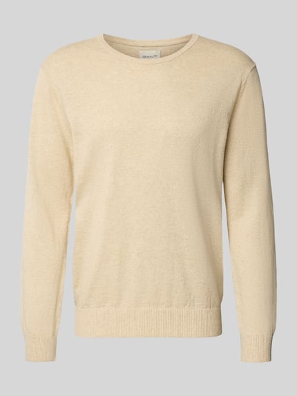 GANT Longsleeve mit Leinen-Anteil Sand Melange 2