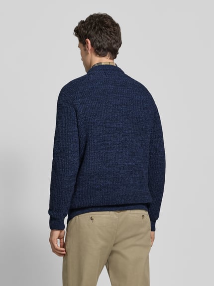 Barbour Strickpullover aus reiner Wolle Modell 'BARBOUR HORSEFORD' Marine 5