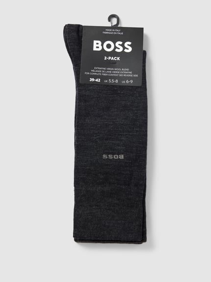 BOSS Sokken van een mix van katoen en wol in een set van 2 Antraciet - 3