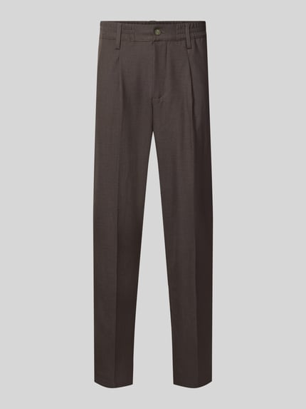 Produktfoto, Stoffhose mit Bügelfalte Modell 'MARC' von Casual Friday, braun, gerade Form, elastischer Bund, Material-Mix mit Viskose-Anteil