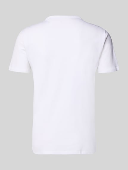 Produktfoto, Slim Fit T-Shirt Set aus Baumwoll-Mix im 3er-Pack von Tommy Hilfiger, efekt: jednolity kolor, krój slim fit, dekolt w serek, krótki rękaw, wielopak: 3 szt., wykończenie materiału: dżersej, mieszanka bawełny