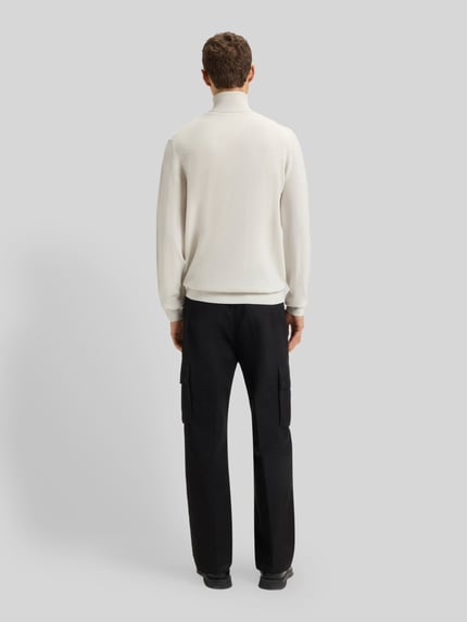 HUGO Regular Fit Rollkragenpullover aus Schurwolle Modell 'SAN THOMAS' Offwhite 5